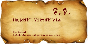 Hajdú Viktória névjegykártya